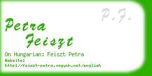 petra feiszt business card